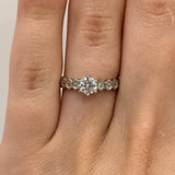 Elegant Moissanite Engagement Ring - Brilliant Cut Diamond in S925 Sterling Silver