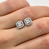 Sophisticated Square Moissanite Earrings - Minimalist Design with Timeless Appeal