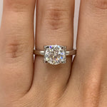 Cosmic Moissanite Engagement Ring - Timeless Elegance with a Celestial Sparkle