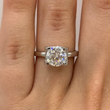Cosmic Moissanite Engagement Ring - Timeless Elegance with a Celestial Sparkle