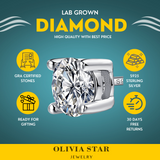 Moissanite Earrings – Pure Love Design, Sparkling Stones, Elegant Metal Frame