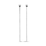 Pendientes de moissanita para mujer | Plata de ley 925 con baño de oro de 18 quilates | Diseño conmovedor