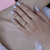 Sterling Silver Band - Solid Gold over Silver Stackable Ring - Olivia Star Jewelry 1189R