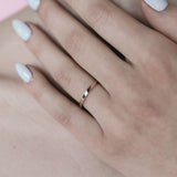 Sterling Silver Band - Solid Gold over Silver Stackable Ring - Olivia Star Jewelry 1189R