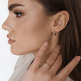 Sterling Silver Band - Solid Gold over Silver Stackable Ring - Olivia Star Jewelry 1189R