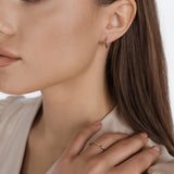 Sterling Silver Band - Solid Gold over Silver Stackable Ring - Olivia Star Jewelry 1189R