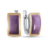 Pendientes de moissanita para mujer | Plata de ley 925 con baño de oro de 18 quilates | Diseño conmovedor