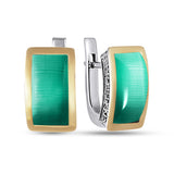 Pendientes de moissanita para mujer | Plata de ley 925 con baño de oro de 18 quilates | Diseño conmovedor