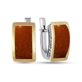 Pendientes de moissanita para mujer | Plata de ley 925 con baño de oro de 18 quilates | Diseño conmovedor