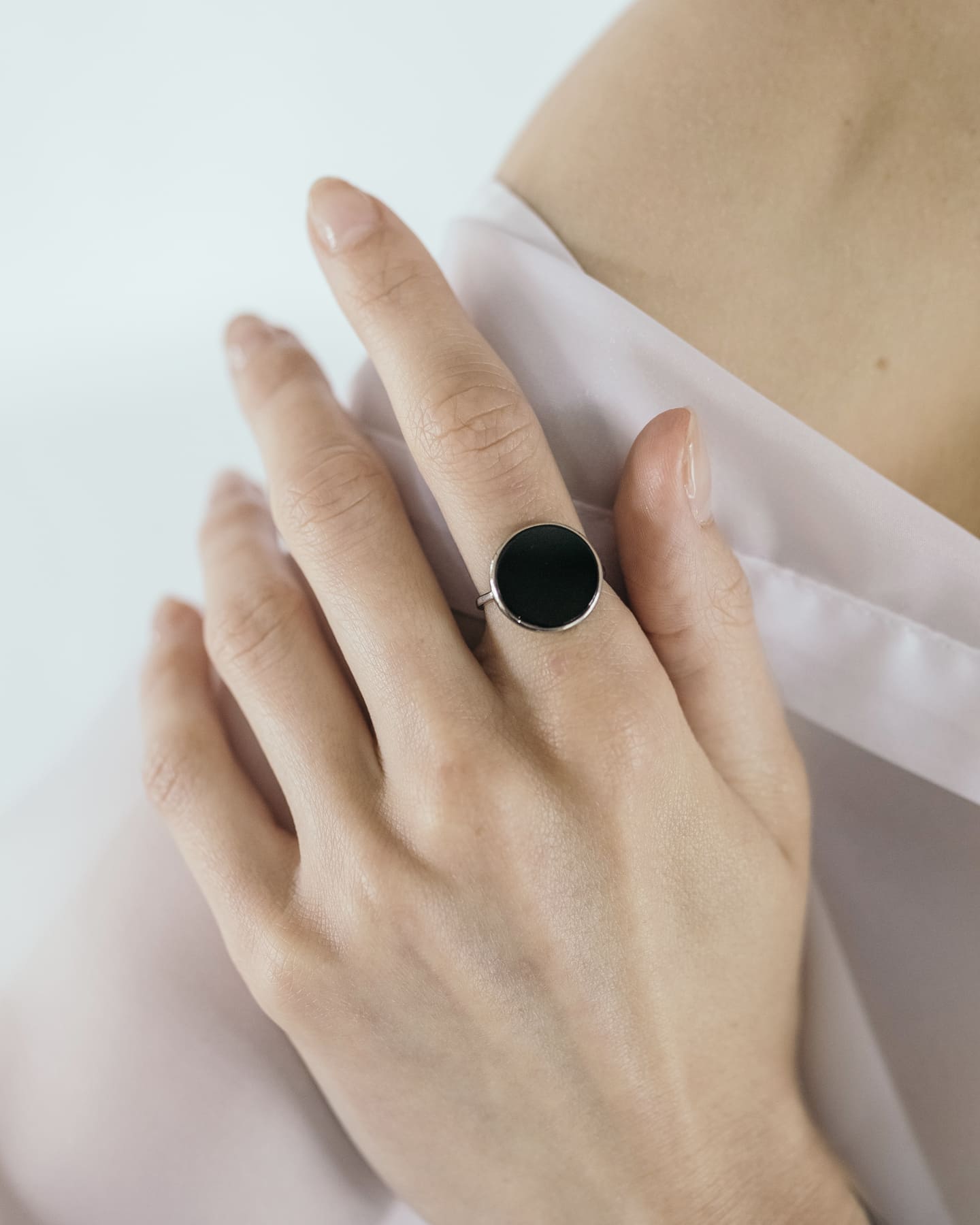 Black Onyx Ring | Modern Minimalist | Sterling Silver