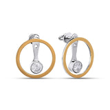 Pendientes de moissanita para mujer | Plata de ley 925 con baño de oro de 18 quilates | Diseño conmovedor
