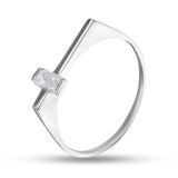Sterling Silver Ring – White Cubic Zirconia Design – Olivia Star Jewelry 1275R