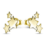 Pendientes de moissanita para mujer | Plata de ley 925 con baño de oro de 18 quilates | Diseño conmovedor