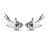 Pendientes de moissanita para mujer | Plata de ley 925 con baño de oro de 18 quilates | Diseño conmovedor