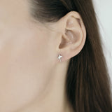 Pendientes de moissanita para mujer | Plata de ley 925 con baño de oro de 18 quilates | Diseño conmovedor