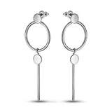 Pendientes de moissanita para mujer | Plata de ley 925 con baño de oro de 18 quilates | Diseño conmovedor