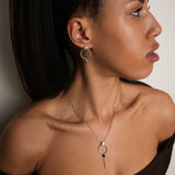 Pendientes de moissanita para mujer | Plata de ley 925 con baño de oro de 18 quilates | Diseño conmovedor