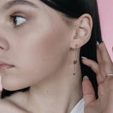 Pendientes de moissanita para mujer | Plata de ley 925 con baño de oro de 18 quilates | Diseño conmovedor