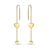 Pendientes de moissanita para mujer | Plata de ley 925 con baño de oro de 18 quilates | Diseño conmovedor