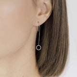 Pendientes de moissanita para mujer | Plata de ley 925 con baño de oro de 18 quilates | Diseño conmovedor