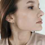 Pendientes de moissanita para mujer | Plata de ley 925 con baño de oro de 18 quilates | Diseño conmovedor