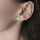 Pendientes de moissanita para mujer | Plata de ley 925 con baño de oro de 18 quilates | Diseño conmovedor