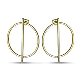 Pendientes de moissanita para mujer | Plata de ley 925 con baño de oro de 18 quilates | Diseño conmovedor