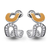 Pendientes de moissanita para mujer | Plata de ley 925 con baño de oro de 18 quilates | Diseño conmovedor