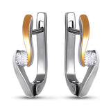 Pendientes de moissanita para mujer | Plata de ley 925 con baño de oro de 18 quilates | Diseño conmovedor