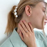 925 Sterling Silver Ring - Elegant Solid Gold over Silver with Cubic Zirconia - Olivia Star Jewelry 1415R