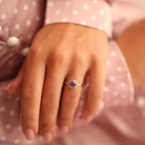 Solid 925 Sterling Silver Ring with 14K Gold Bonded - Olivia Star Jewelry - 648R