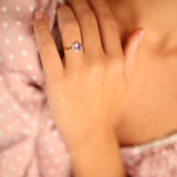 Solid 925 Sterling Silver Ring with 14K Gold Bonded - Olivia Star Jewelry - 648R