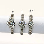 Minimalist Moissanite Ring - 18K White Gold Plated with a Sleek and Modern Look