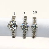 Minimalist Moissanite Ring - 18K White Gold Plated with a Sleek and Modern Look