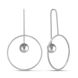 Pendientes de moissanita para mujer | Plata de ley 925 con baño de oro de 18 quilates | Diseño conmovedor