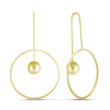 Pendientes de moissanita para mujer | Plata de ley 925 con baño de oro de 18 quilates | Diseño conmovedor