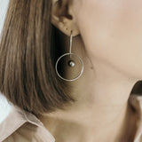 Pendientes de moissanita para mujer | Plata de ley 925 con baño de oro de 18 quilates | Diseño conmovedor