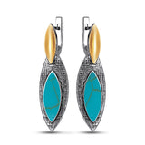 Pendientes de moissanita para mujer | Plata de ley 925 con baño de oro de 18 quilates | Diseño conmovedor