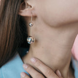 Pendientes de moissanita para mujer | Plata de ley 925 con baño de oro de 18 quilates | Diseño conmovedor