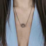 Collar con colgante de moissanita para mujer | Plata de ley 925 con baño de oro de 18 quilates | Diseño de corazón danzante