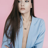 Collar con colgante de moissanita para mujer | Plata de ley 925 con baño de oro de 18 quilates | Diseño de corazón danzante