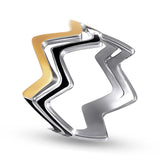 925 Sterling Silver Ring - Solid Gold over Silver Elegant Stackable Band - Olivia Star Jewelry 1583R