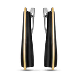 Pendientes de moissanita para mujer | Plata de ley 925 con baño de oro de 18 quilates | Diseño conmovedor