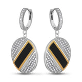 Pendientes de moissanita para mujer | Plata de ley 925 con baño de oro de 18 quilates | Diseño conmovedor