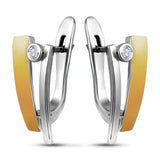 Pendientes de moissanita para mujer | Plata de ley 925 con baño de oro de 18 quilates | Diseño conmovedor