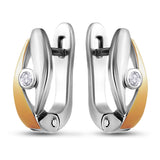 Pendientes de moissanita para mujer | Plata de ley 925 con baño de oro de 18 quilates | Diseño conmovedor