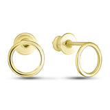 Pendientes de moissanita para mujer | Plata de ley 925 con baño de oro de 18 quilates | Diseño conmovedor