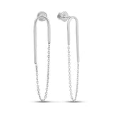 Pendientes de moissanita para mujer | Plata de ley 925 con baño de oro de 18 quilates | Diseño conmovedor