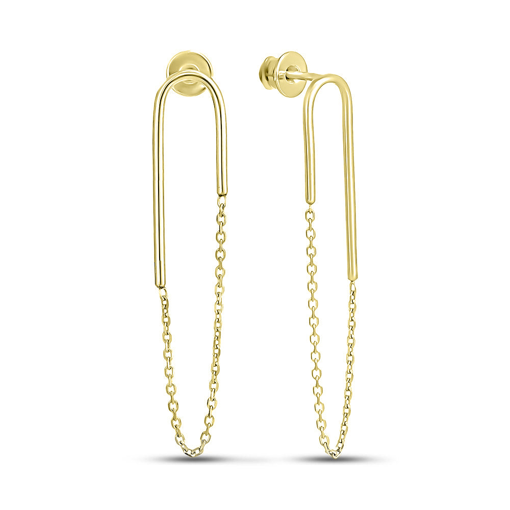 14K Gold Plated Drop Earrings | Classic | Sterling Silver