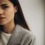 Pendientes de moissanita para mujer | Plata de ley 925 con baño de oro de 18 quilates | Diseño conmovedor